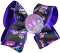 ROTAN Handmade Statement Hair Bow | Large Boutique Bow - Black&Purple