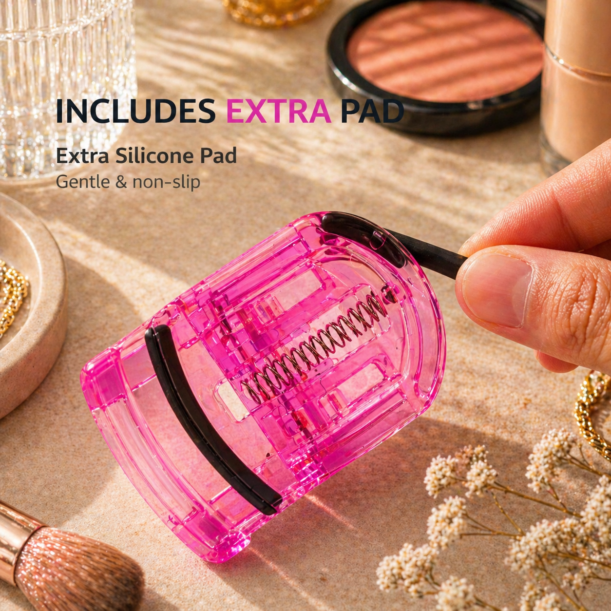 ROTAN Mini Lash Curler — Color Collection | Hot Pink