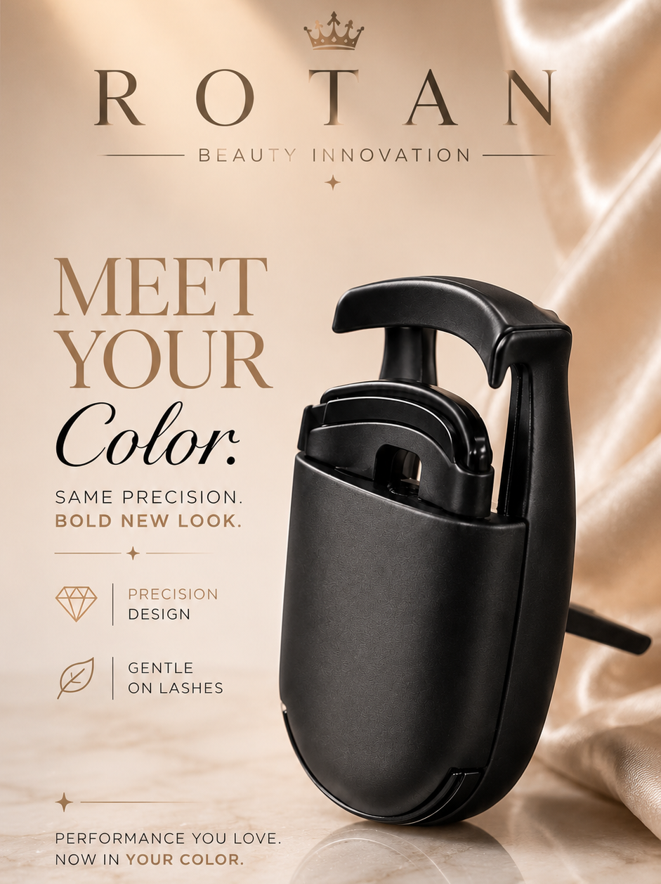 ROTAN Mini Lash Curler — Color Collection | Piano Black
