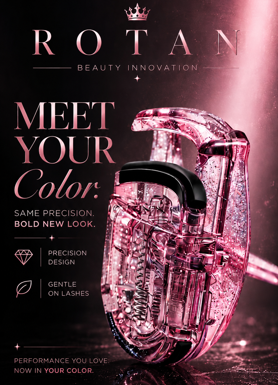 ROTAN Mini Lash Curler — Color Collection | Pink Black