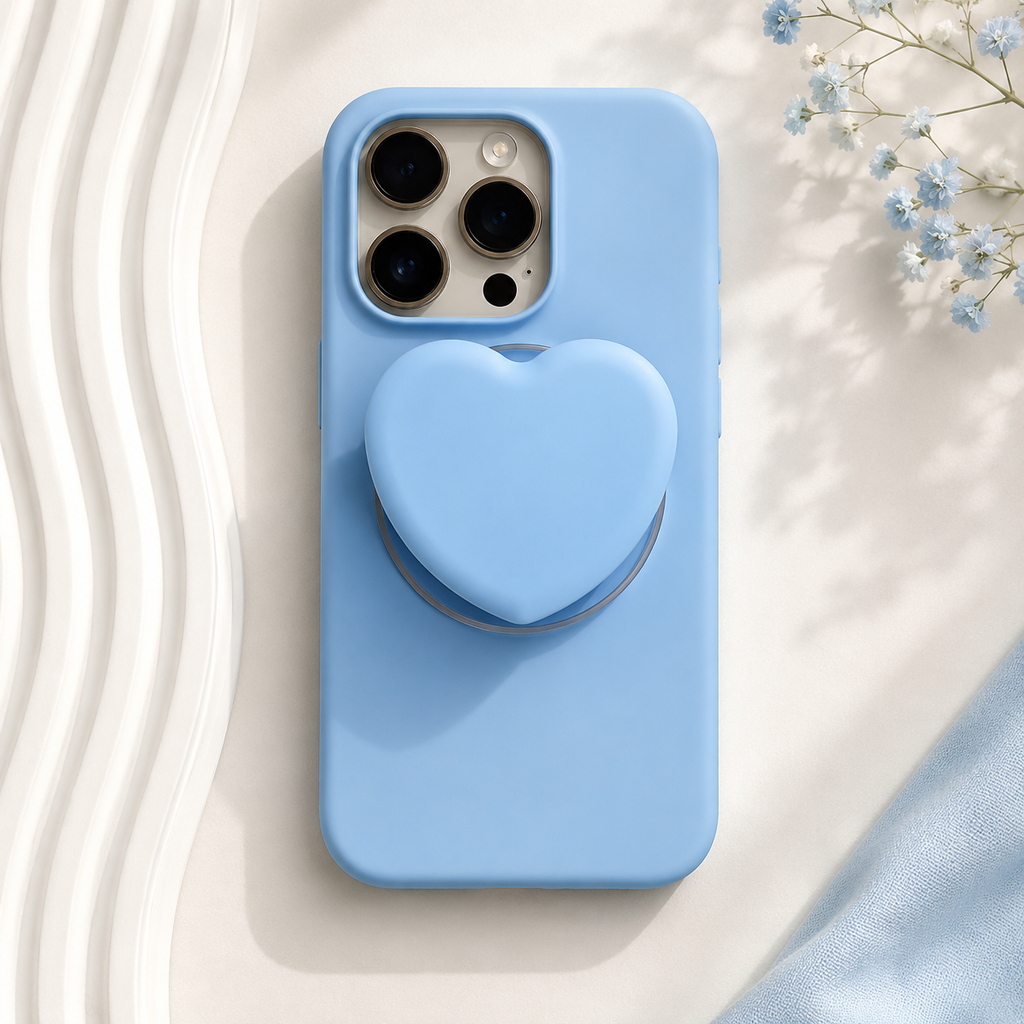 ROTAN Heart MagSafe Phone Grip | Cute Magnetic Phone Grip - Blue Breeze