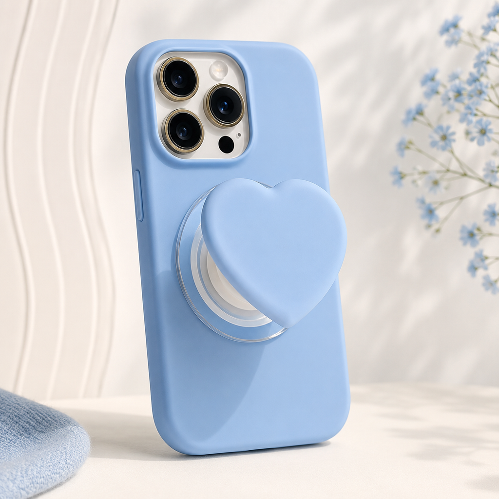 ROTAN Heart MagSafe Phone Grip | Cute Magnetic Phone Grip - Blue Breeze