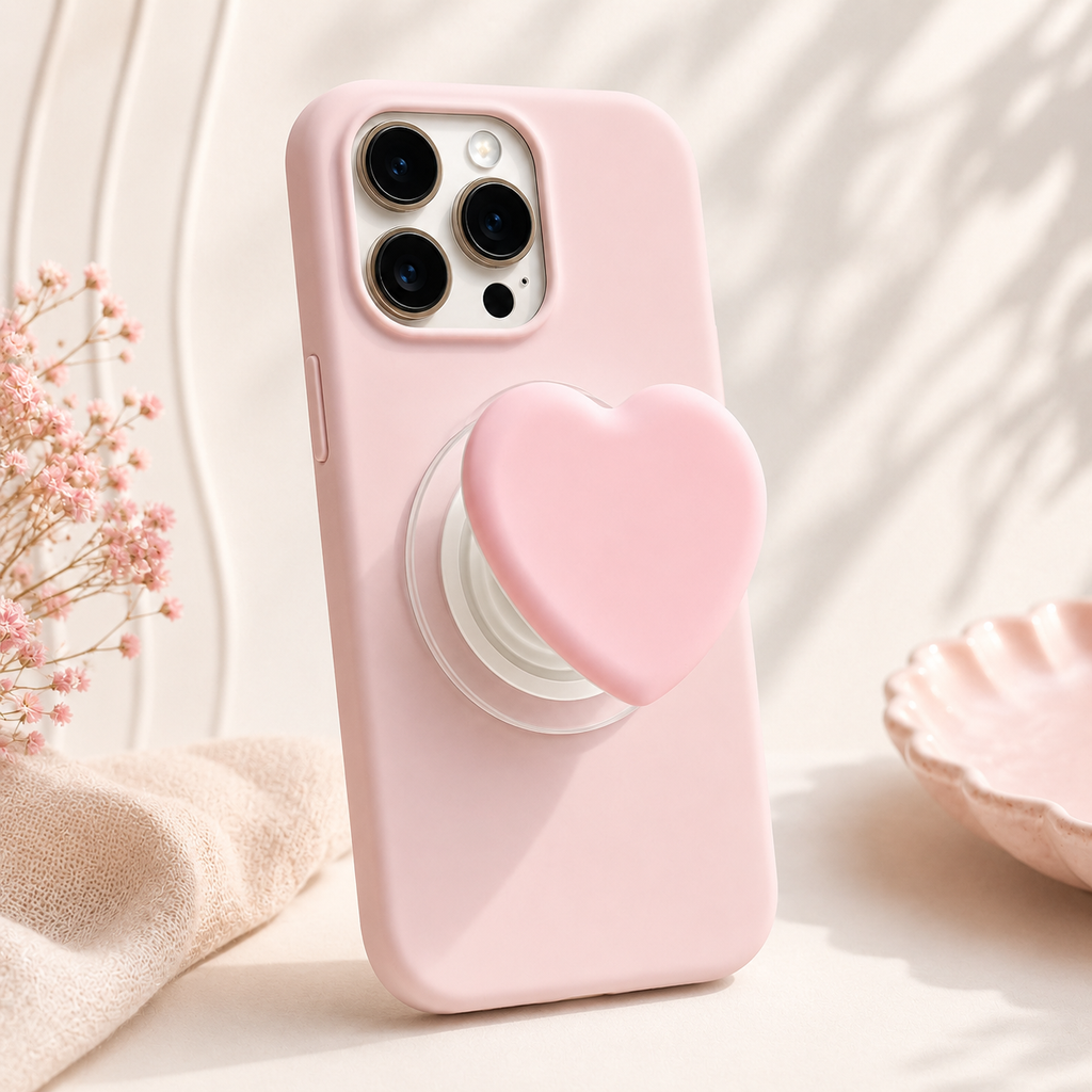 ROTAN Heart MagSafe Phone Grip | Cute Magnetic Phone Grip - Blush Pink