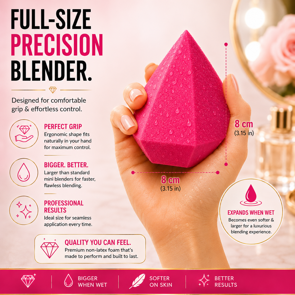 ROTAN Diamond Revolution Blender | Multi-Surface Makeup Sponge
