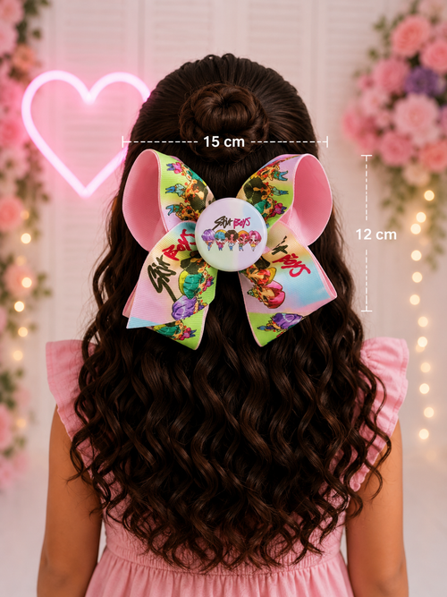 ROTAN Handmade Statement Hair Bow | Large Boutique Bow - PINK