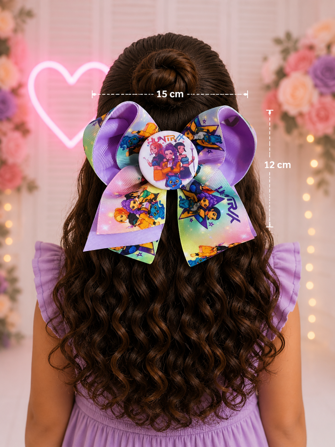 ROTAN Handmade Statement Hair Bow | Large Boutique Bow - Purple