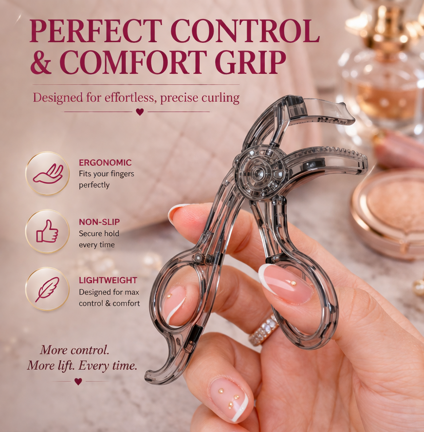 ROTAN PRO Eyelash Curler with Built-In Comb