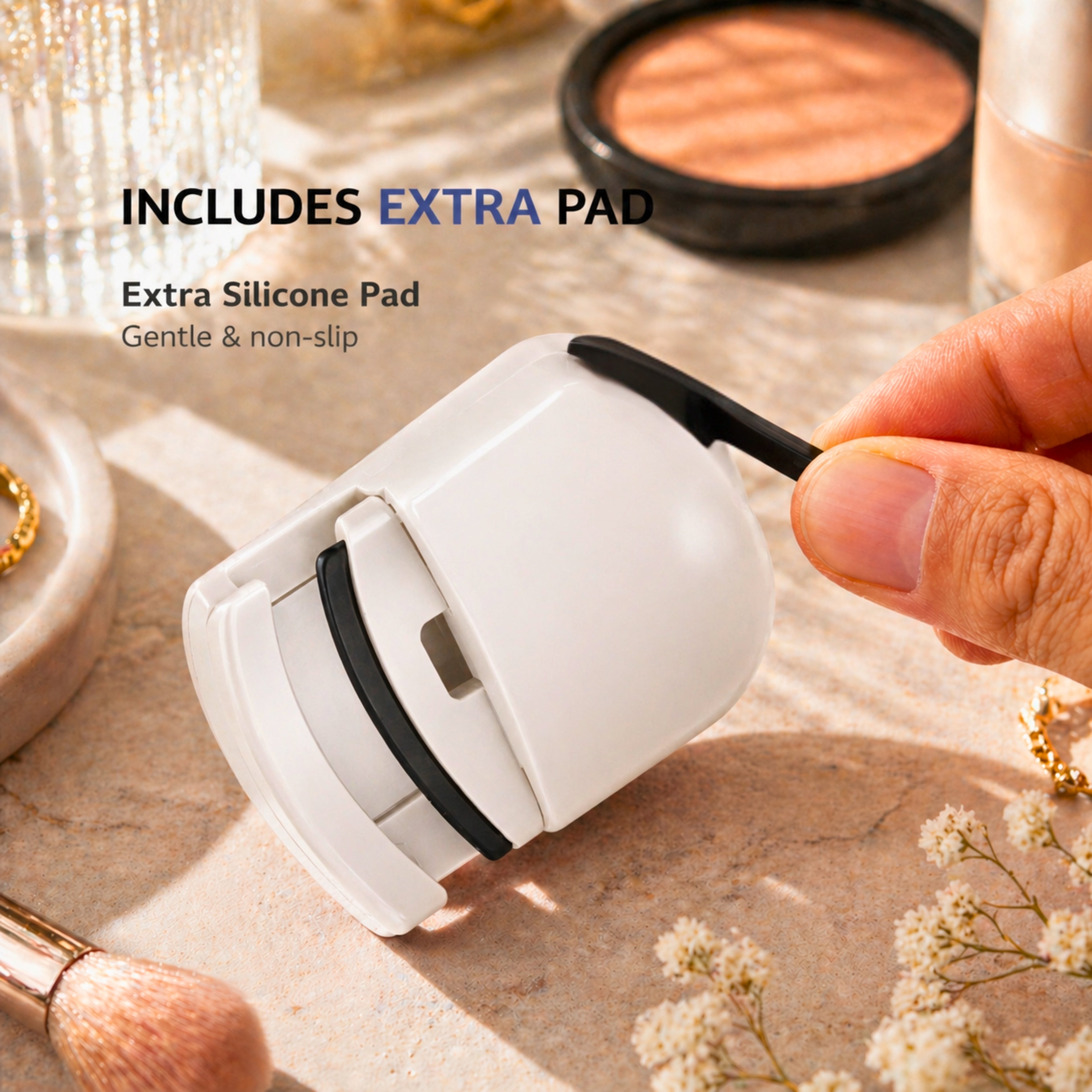 ROTAN Mini Lash Curler — Color Collection | Pearl White